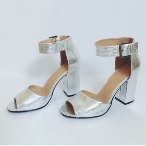 Urban Outfitters Silver Chunky Heels
